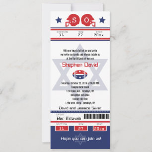 Invitation de Billets de Football Bar Mitzvah