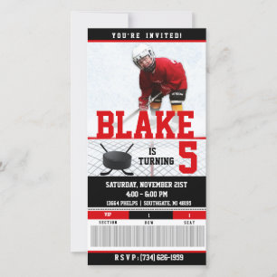 Invitation de billets de hockey ANNIVERSAIRE