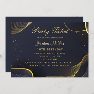 Invitation de billets Golden Party