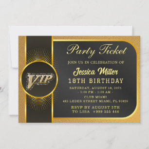Invitation de billets Golden Party