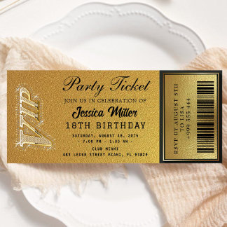 Invitation de billets Golden Party