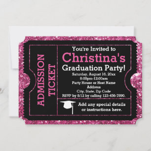 Invitation de billets pour la fête de graduation H
