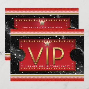 Invitation de billets VIP Black Red Gold et Silver