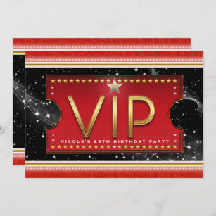 Invitation de billets VIP Black Red Gold et Silver
