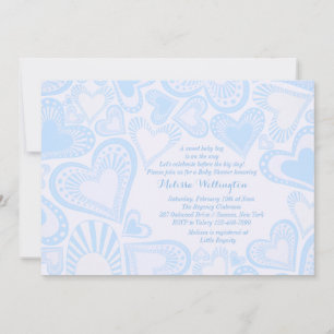 Invitation de bleu de montage de coeur