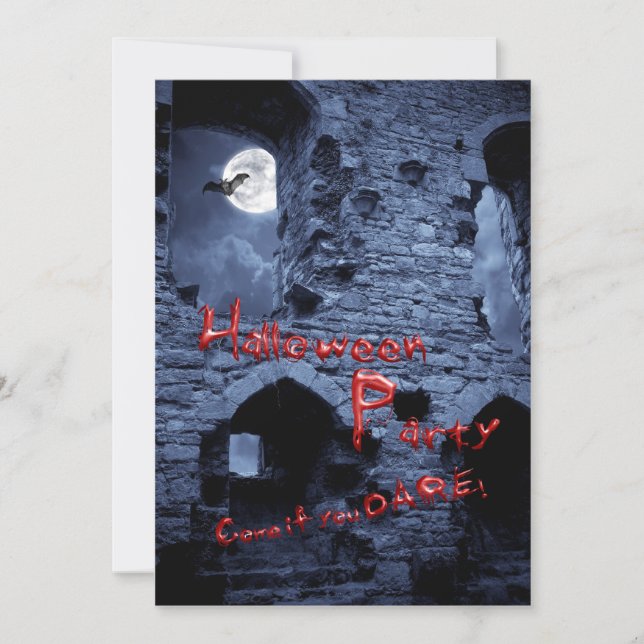 Invitation de bloc Halloween (Devant)