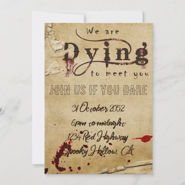 Invitation de Bloody Halloween (Devant)