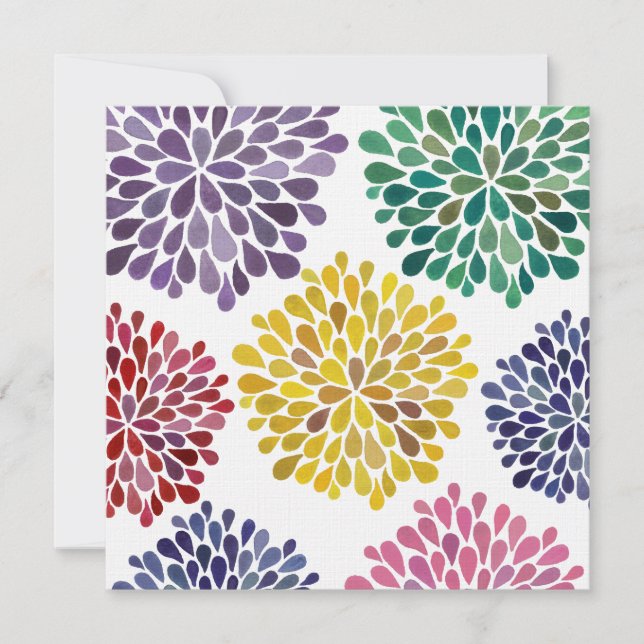 Invitation De Blossoms De L'Arc En Ciel Vide À N'I (Devant)