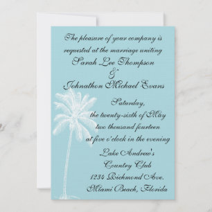 Invitation de Blue Beach Getaway 5 x 7