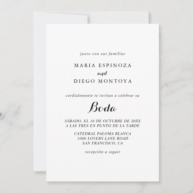 invitation de boda (Devant)