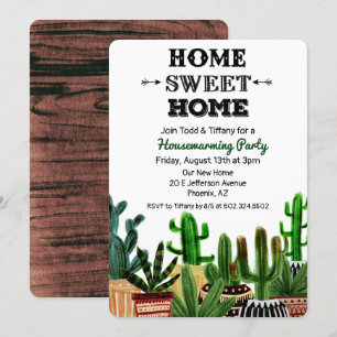 Invitation de Boho Cactus