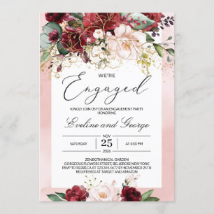 Invitation de Boho Floral en Bourgogne