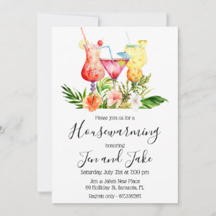 Invitation de boissons cocktail pour pendaison de