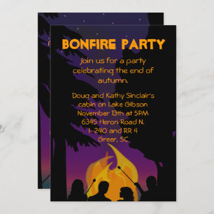 Invitation de Bonfire Party