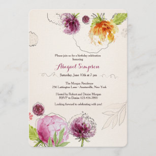 Invitations Faire Part Cartes Anniversaire Denise Zazzle Fr