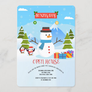 Invitation de bonhomme de neige de lendemain de