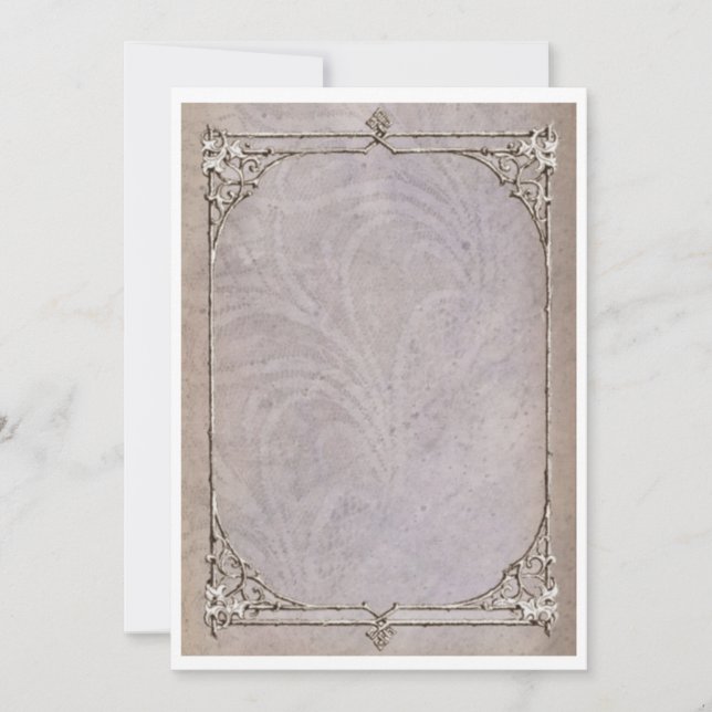 Invitation de bordure victorienne vintage (Devant)