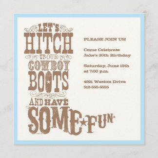 Invitation de botte de cowboy