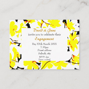 invitation de bouquet de fleurs stylisé