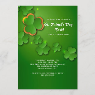 Invitation de bourrasque de shamrock
