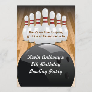 Invitation de Bowl a Strike Party