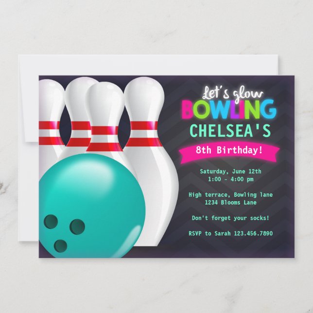 Invitation de Bowling (Devant)