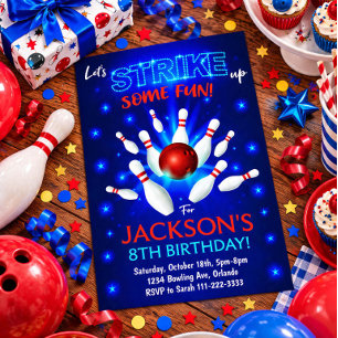 Invitation de bowling, Invitation d'anniversaire d