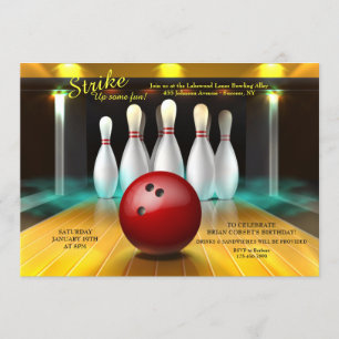 Invitation de Bowling Night