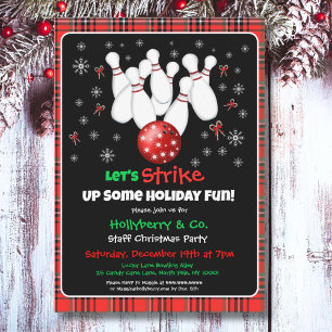Invitation de bowling pour les fêtes de fin d'anné