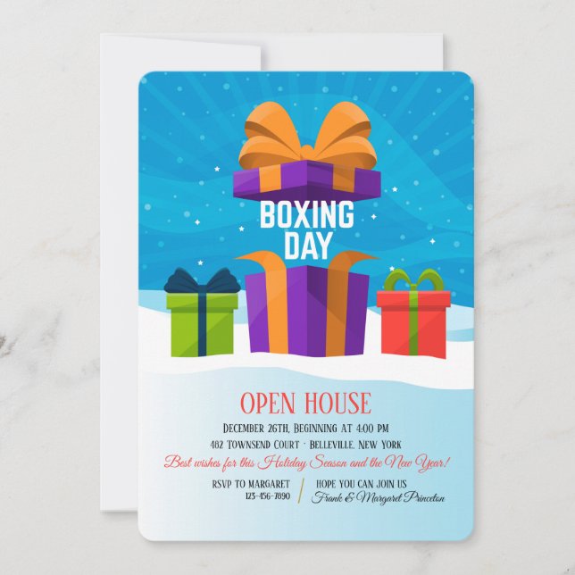 Invitation de Boxing Day (Devant)