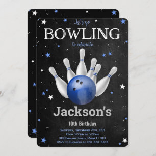 Invitation de boy Bowling modifiable
