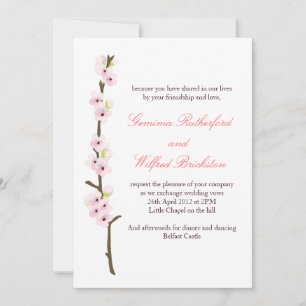 Invitation de branche de fleurs de cerisier