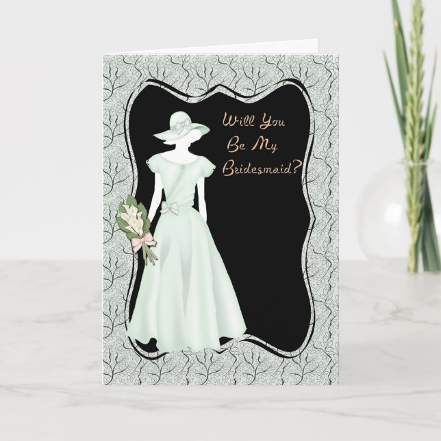 Invitation de Bridesmaid Green (Devant)