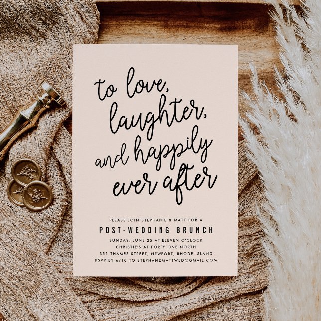 Invitation de brunch après mariage Happily Ever Af (Créateur téléchargé)