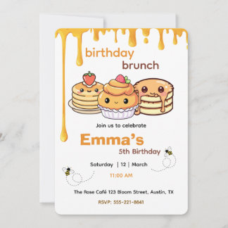 Invitation de brunch d'anniversaire pour enfants |