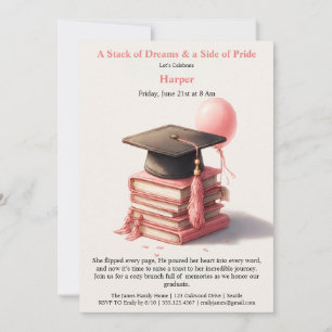 Invitation de brunch de fin d'études pour amoureux