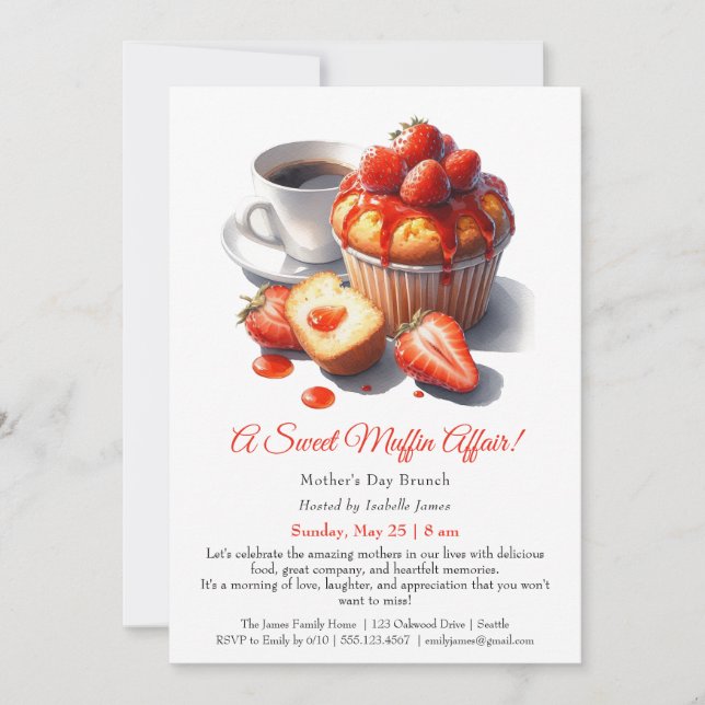 Invitation de brunch de la fête des mères - Affair (Devant)