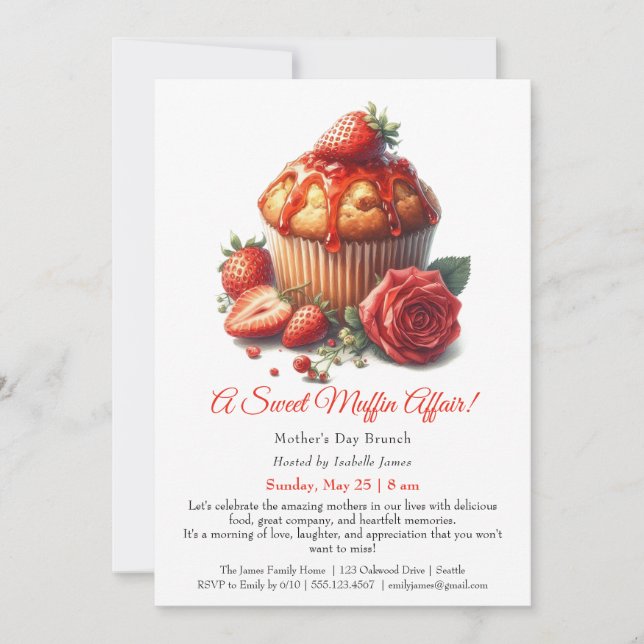 Invitation de brunch de la fête des mères - Affair (Devant)