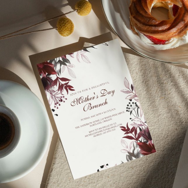 Invitation de Brunch de la Fête des Mères moderne  (Créateur téléchargé)