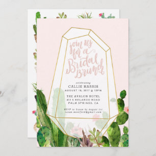 Invitation de brunch de la nuptiale Succulente du 