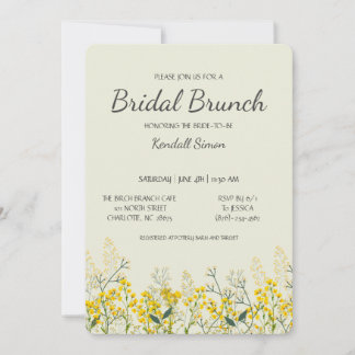 Invitation de brunch de mariage à fleurs sauvages 
