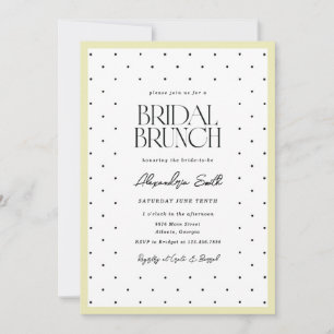 Invitation de brunch de mariage à pois