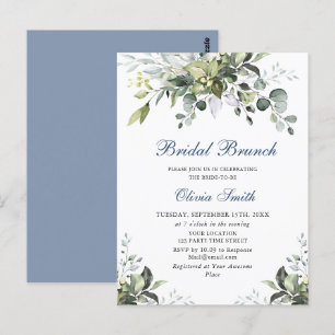 Invitation de brunch de mariage aquarelle eucalypt