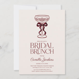 Invitation de brunch de mariage au ruban de Bourgo