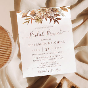 Invitation de brunch de mariage bohème d'automne à