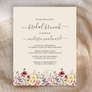 Invitation de brunch de mariage bohème sauvage et 