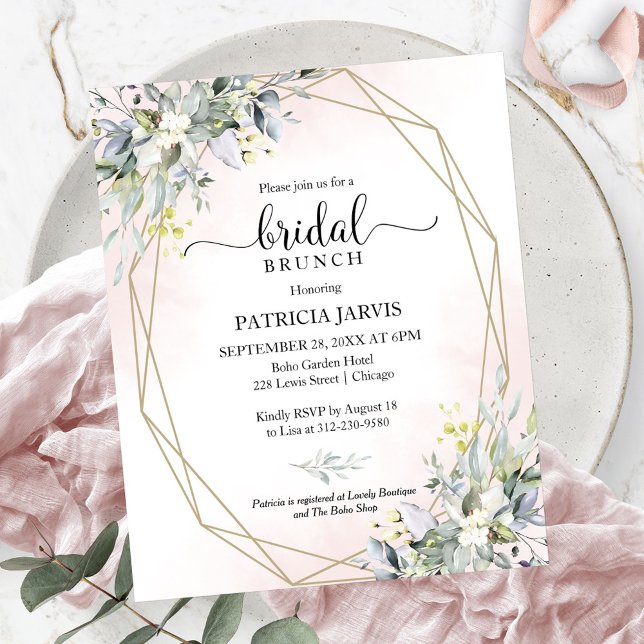 Invitation de brunch de mariage économique à thème (Créateur téléchargé)