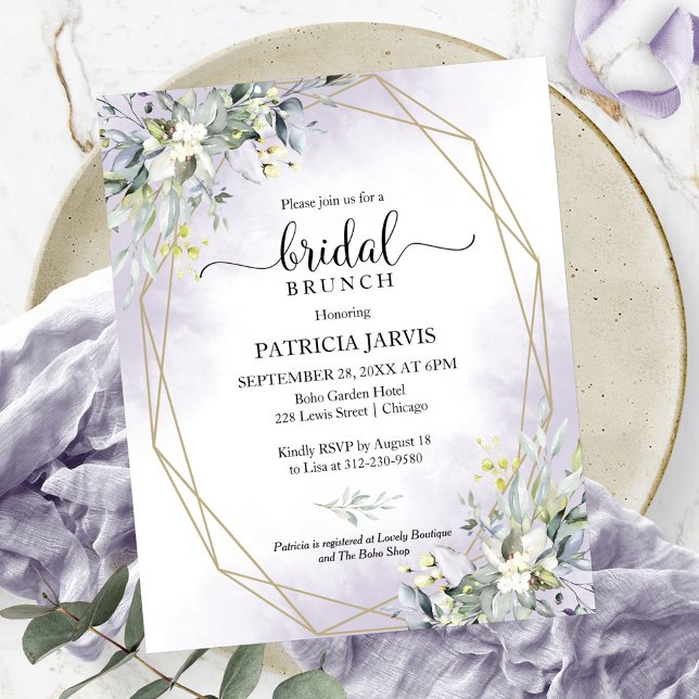 Invitation de brunch de mariage économique au euca (Créateur téléchargé)