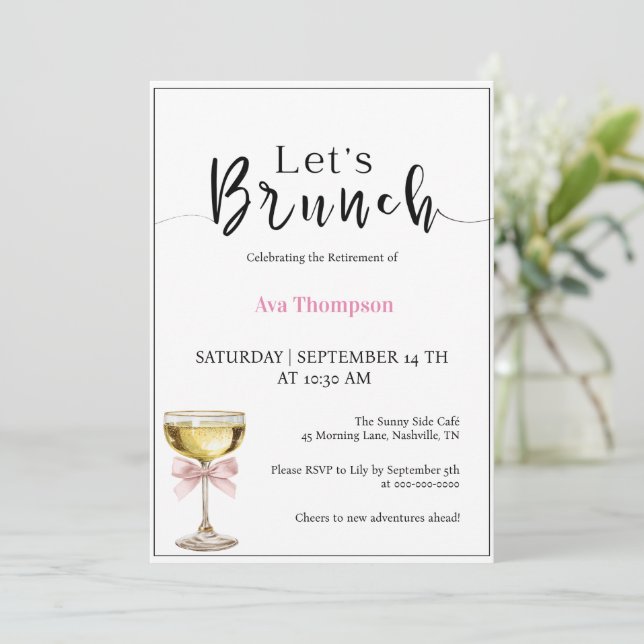 Invitation de brunch de retraite • Adieu au champa (Debout devant)