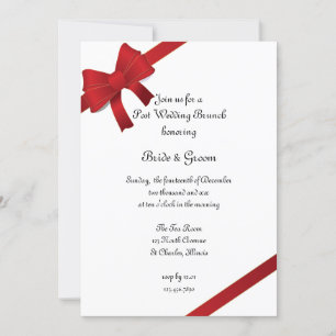 Invitation de brunch d'hiver après mariage avec ru